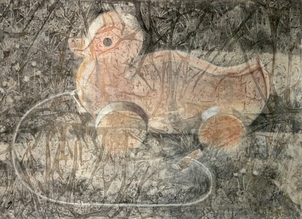 Gabriele Dudys - "Entenholz"  aus der Serie 13 Leinwände und ihre Geschichten