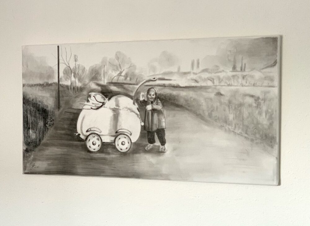 Gabriele Dudys - "Kinderwagen- Nostalgie" aus der Serie 13 Leinwände und ihre Geschichten, Ansicht 3